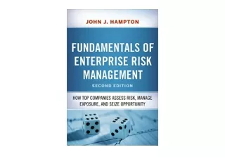 PDF read online Fundamentals of Enterprise Risk Management How Top Companies Ass