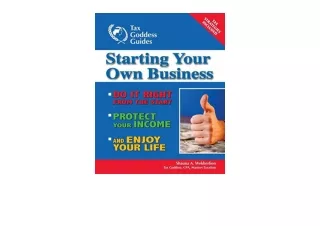 Ebook download Starting Your Own Business Do It Right from the Start Lower Your