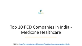 10 Best Indian PCD Pharma Companies - Medxone Healthcare
