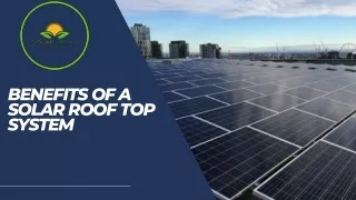 Benefits of a Solar Roof Top System