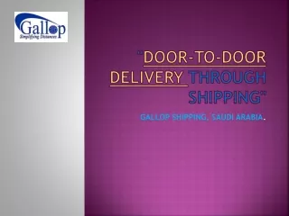 door-t0-door delivery-gallop shipping