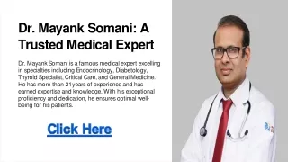 Leading General Physician Doctor in Lucknow - Dr Mayank Somani