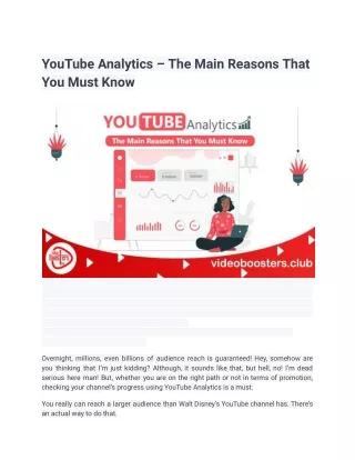 youtube analytics the main reasons that you must