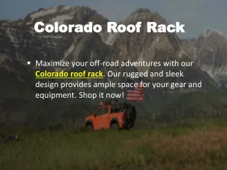 Colorado Roof Rack