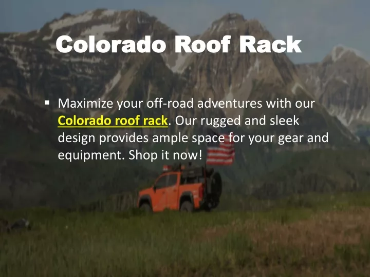 colorado roof rack