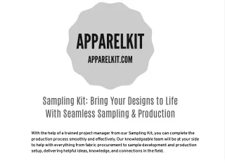 Services: Sampling Kit | APPAREL KIT