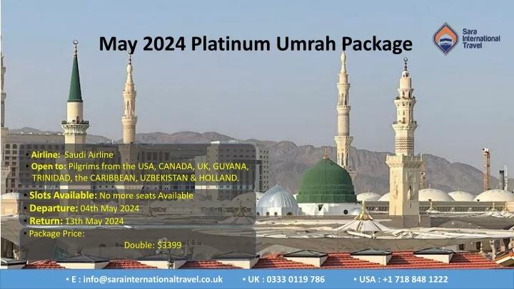may 2024 platinum umrah package