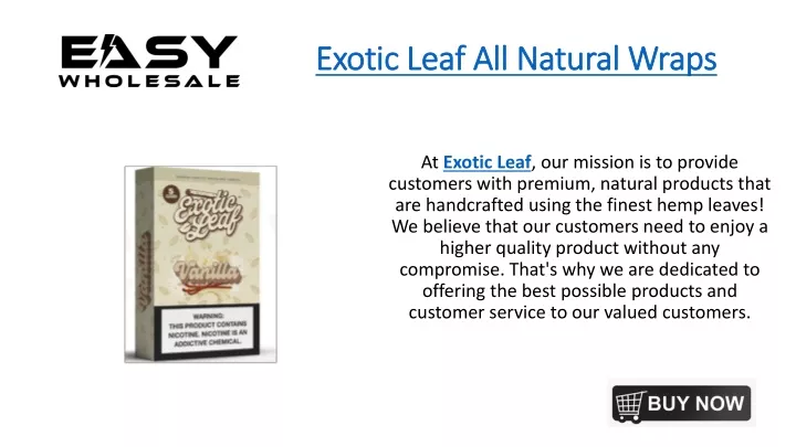 exotic leaf all natural wraps