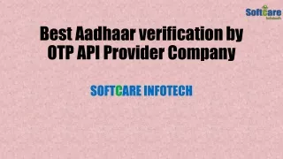 Top Aadhaar verification by OTP API Service