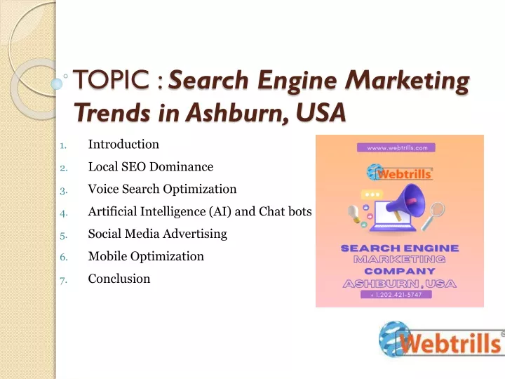 topic search engine marketing trends in ashburn usa