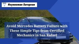 Avoid Mercedes Battery Failure with These Simple Tips from Certified Mechanics in San Rafael