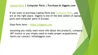 Laptop parts