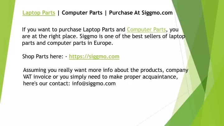 laptop parts computer parts purchase at siggmo com