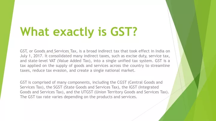 what exactly is gst