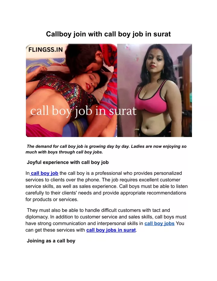 callboy join with call boy job in surat