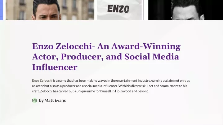 enzo zelocchi an award winning actor producer