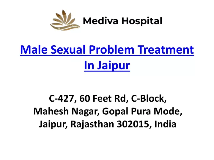 male sexual problem treatment in jaipur