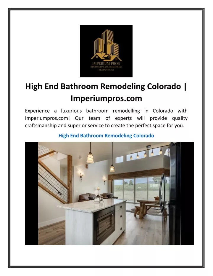 high end bathroom remodeling colorado