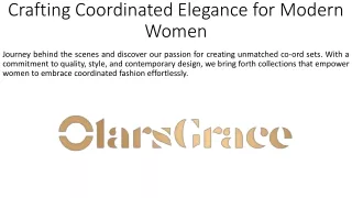 Crafting Coordinated Elegance for Modern Women