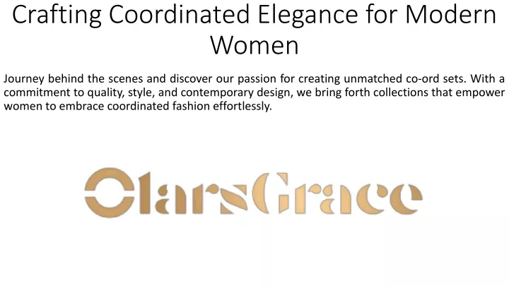 crafting coordinated elegance for modern women