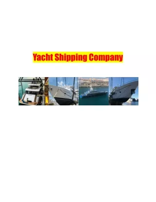 Yacht Shipping Company