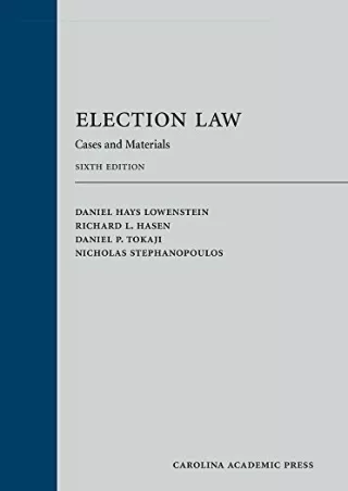 PDF/READ Election Law: Cases and Materials read