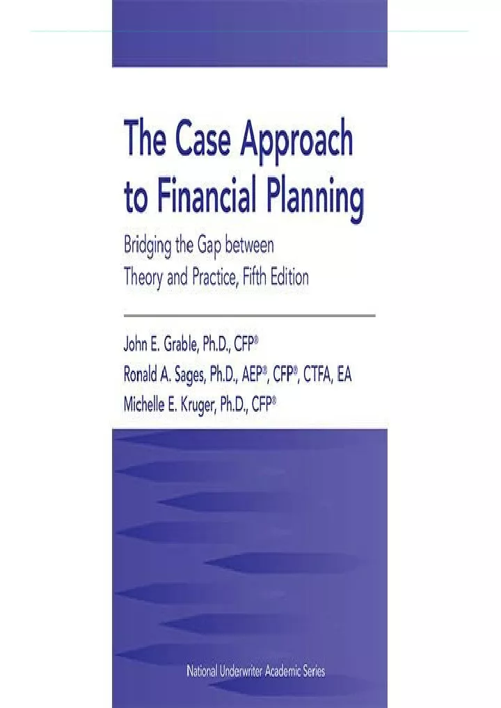 the case approach to financial planning bridging