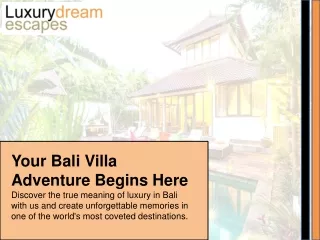 Bali Villa Rental