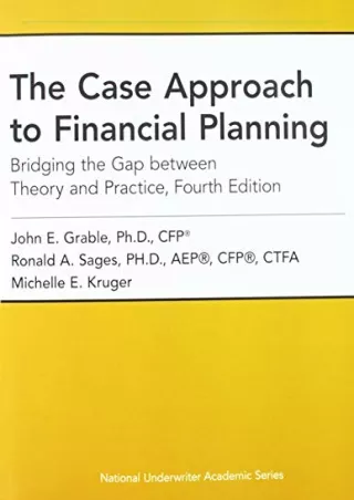 DOWNLOAD [PDF] The Case Approach to Financial Planning: Bridging the Gap between