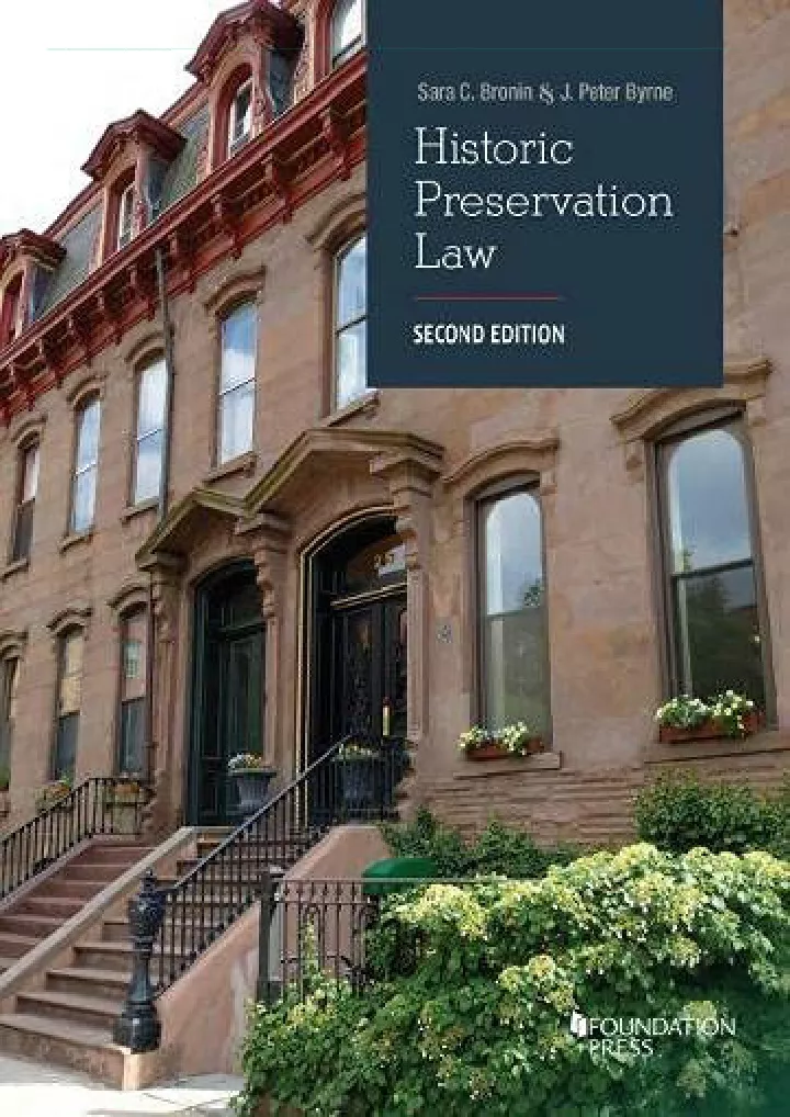 historic preservation law university casebook