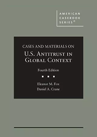 PDF/READ Cases and Materials on U.S. Antitrust in Global Context (American Caseb