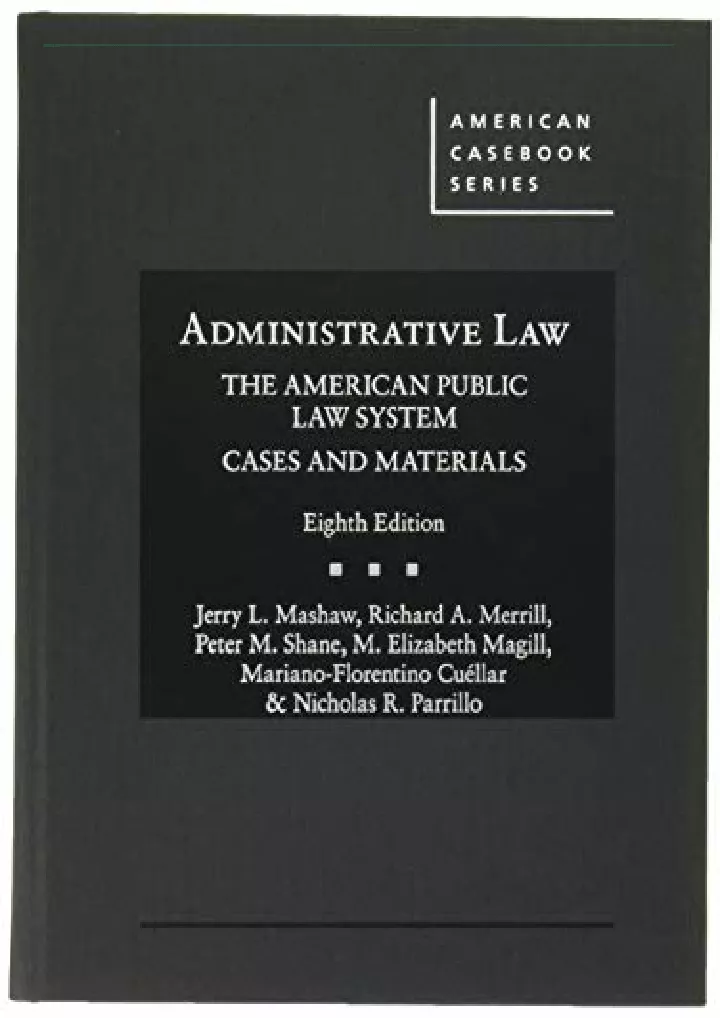 administrative law the american public law system