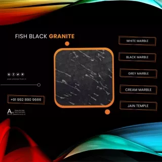 Fish Black Granite - WhatsApp 9928909666