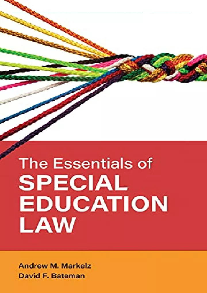 the essentials of special education law special