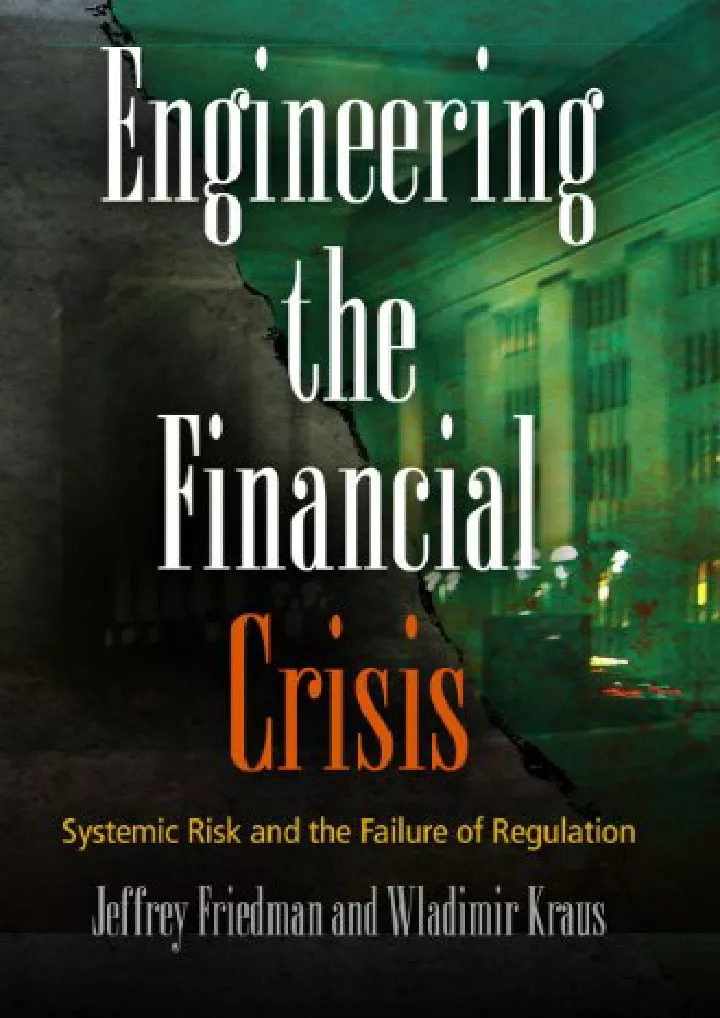 engineering the financial crisis systemic risk