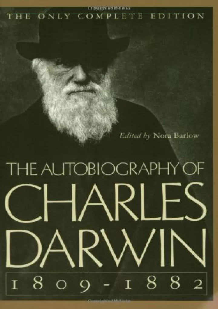 the autobiography of charles darwin 1809 1882