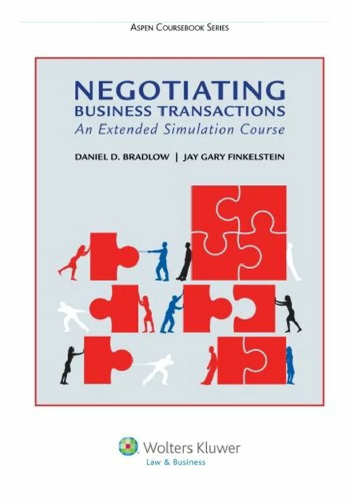 negotiating business transactions an extended