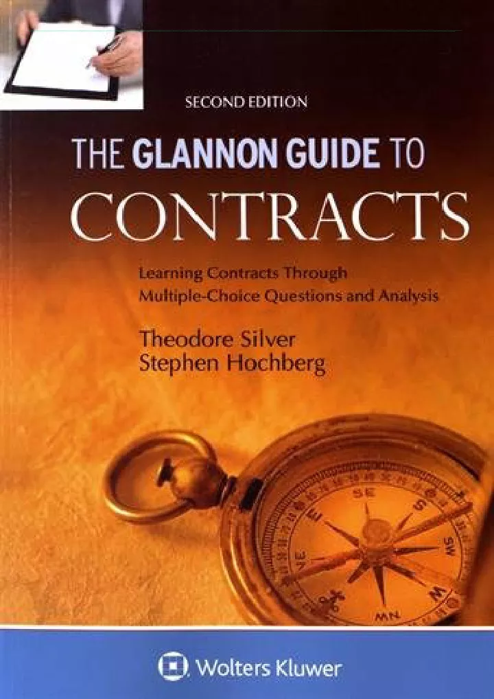 the glannon guide to contracts learning contracts