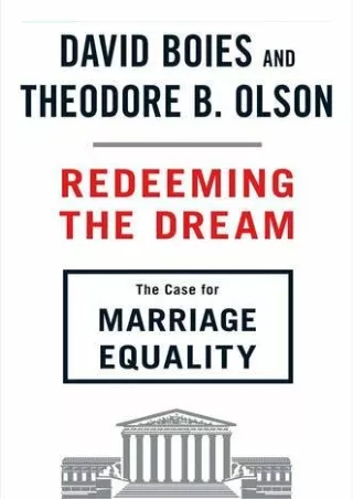 PDF KINDLE DOWNLOAD Redeeming the Dream: The Case for Marriage Equality bestsell