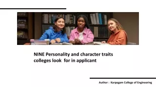 NINE Personality and character traits colleges look for in applicant