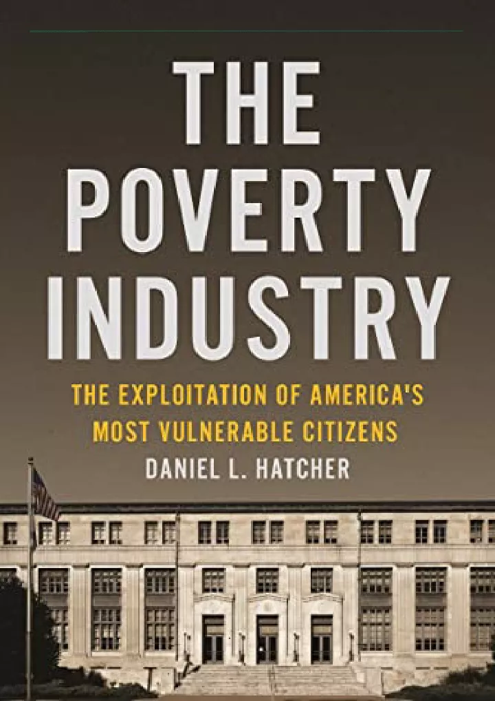 the poverty industry the exploitation of america