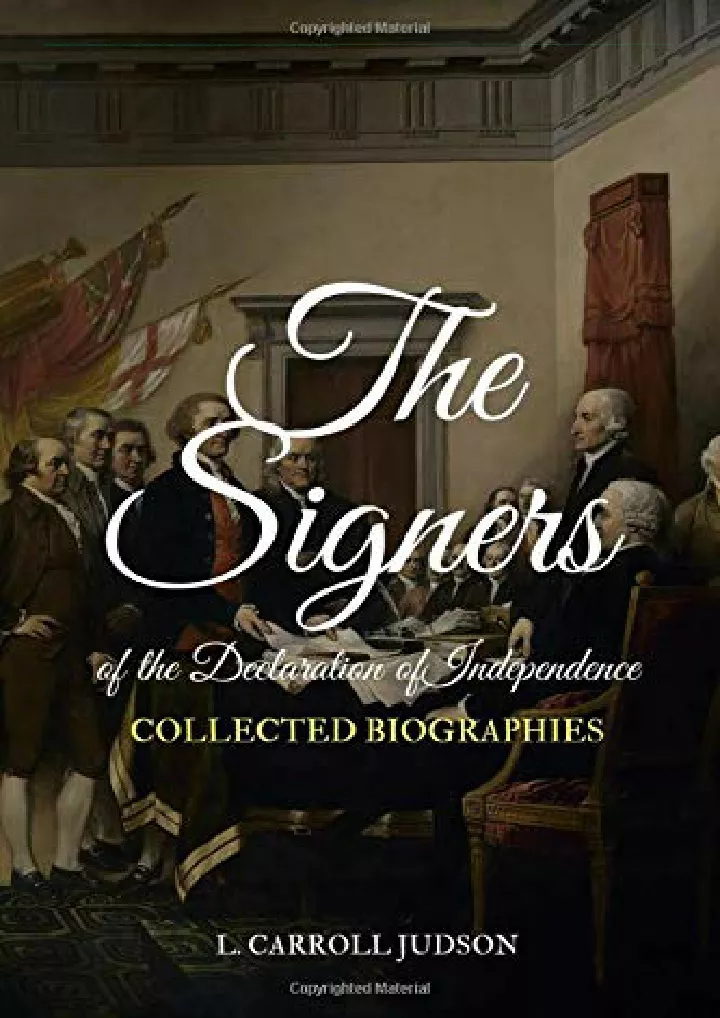 the signers of the declaration of independence