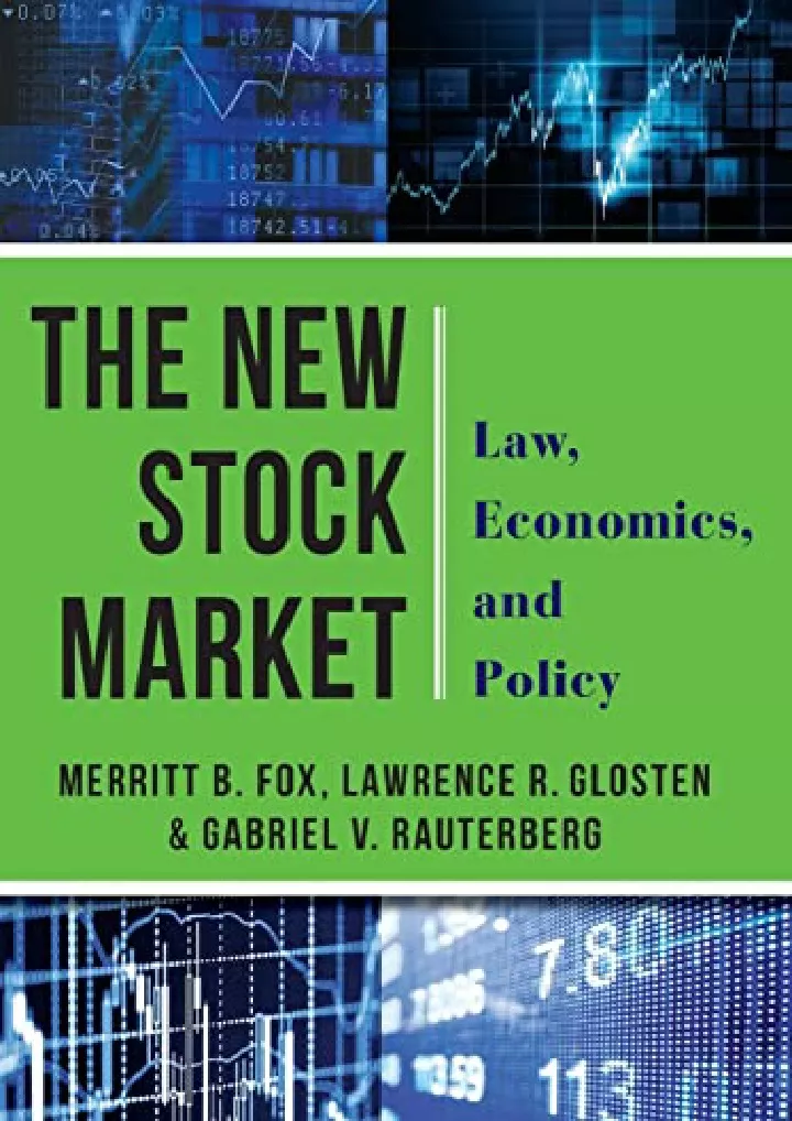 the new stock market law economics and policy