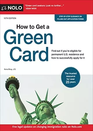 (PDF/DOWNLOAD) How to Get a Green Card kindle