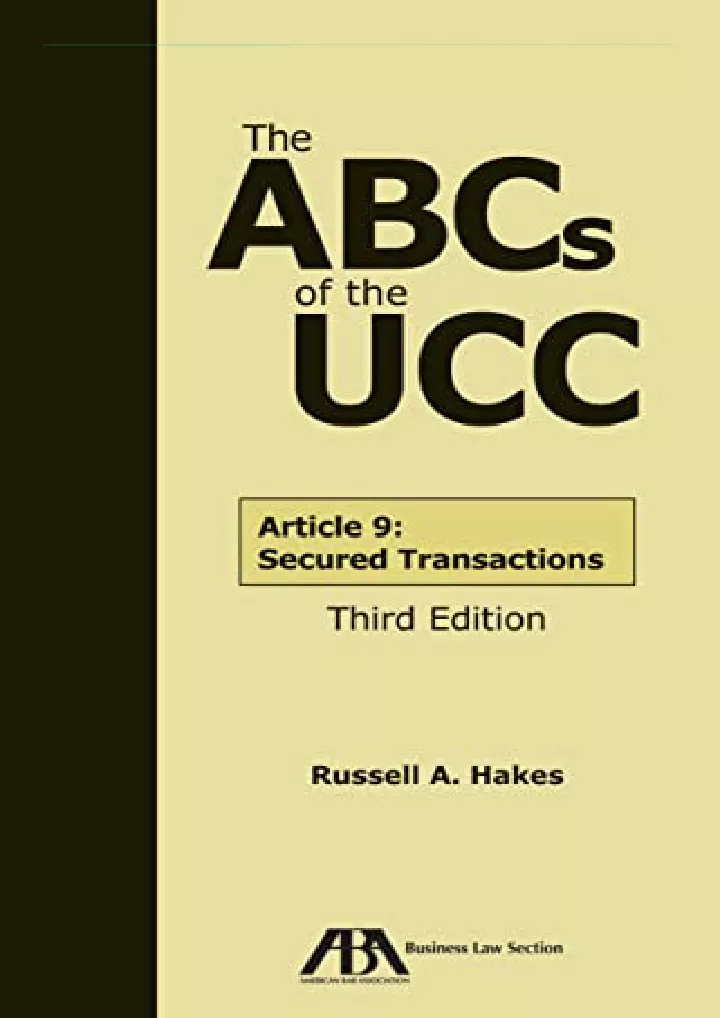 the abcs of the ucc article 9 secured