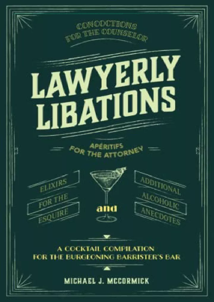 lawyerly libations concoctions for the counselor