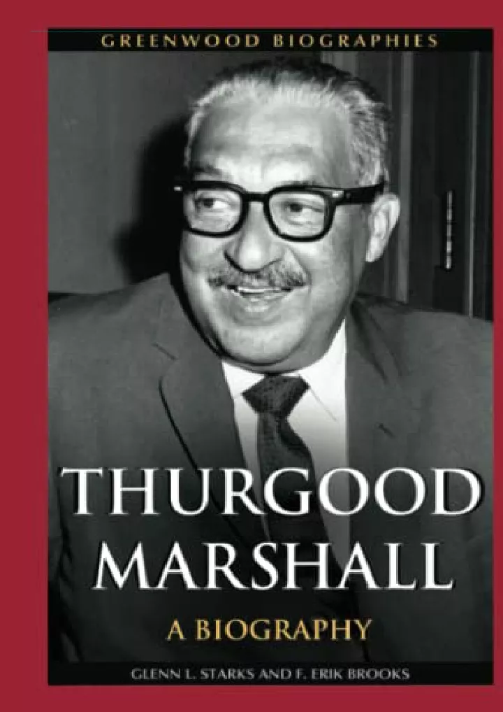 thurgood marshall a biography greenwood