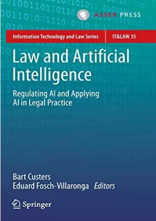 [PDF] DOWNLOAD EBOOK Law and Artificial Intelligence: Regulating AI and Applying