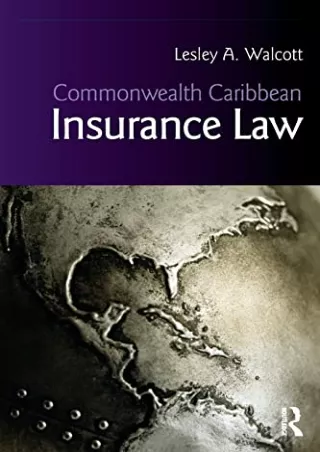 [PDF] DOWNLOAD FREE Commonwealth Caribbean Insurance Law (Commonwealth Caribbean