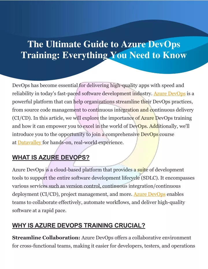 the ultimate guide to azure devops training